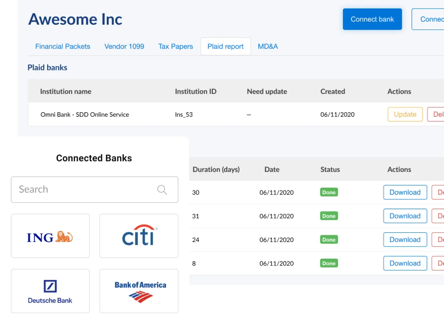 Financial reporting system image